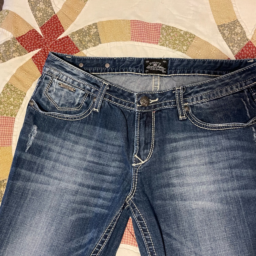 Express Dark Blue Boot Cut Jeans